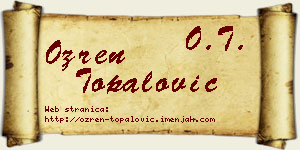 Ozren Topalović vizit kartica